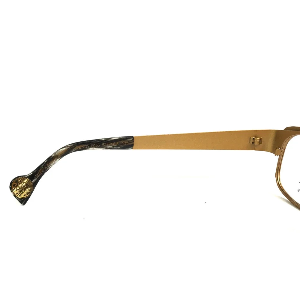 BOZ Eyeglasses Frames WENDY 0055 Matte Black Gold Cat Eye Full Rim 52-16.5-135